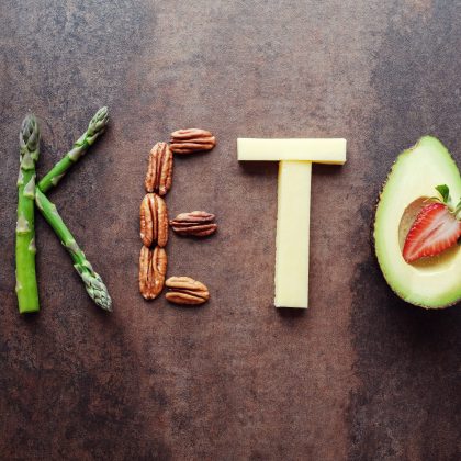 Keto word made from ketogenic food